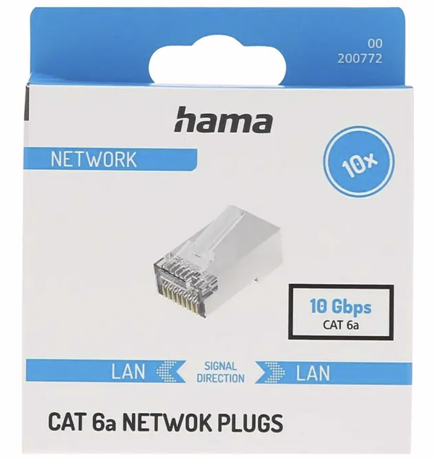 CONECTOR RJ 45 CAT 6 10Gbps 10pcs